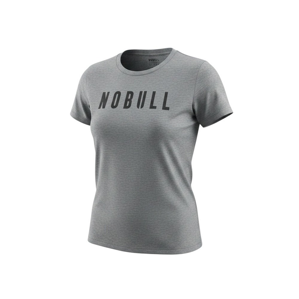 Gray Performance Tee NOBULL Size Large Athletic Gym Workout Activewear